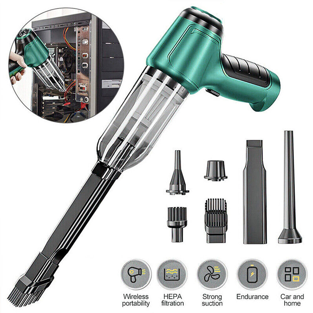 Powerful 4 IN1 Wireless Car Vacuum Cleaner Strong Suction Handheld Vacuum Home